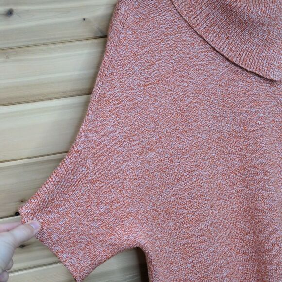 CAbi #3011 Foldover Pullover Sweater in Turmeric Fleck size Small - Picture 4 of 10